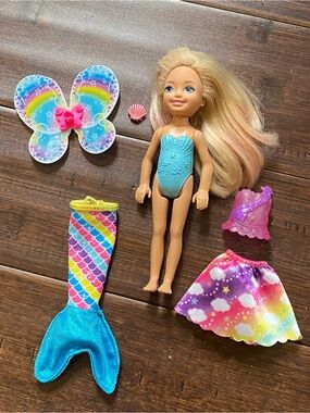 Barbie Dreamtopia Chelsea doll with wings and mermaid costume